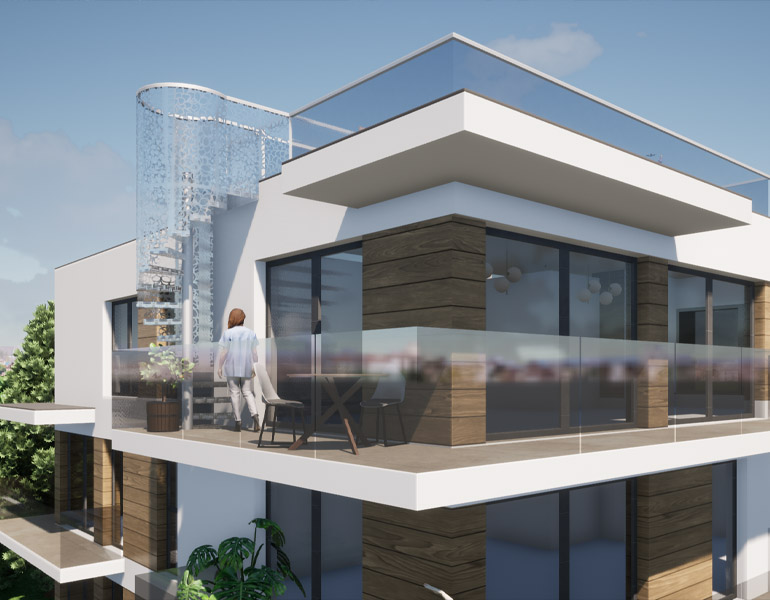 Olgierda 58, Gdynia Redłowo - elewacja południowo-zachodnia