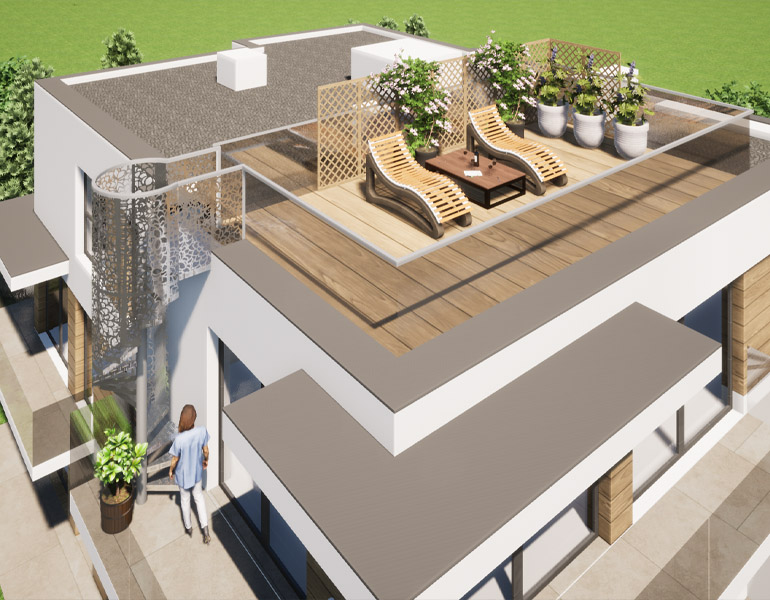 Olgierda 58, Gdynia Redłowo - elewacja południowa